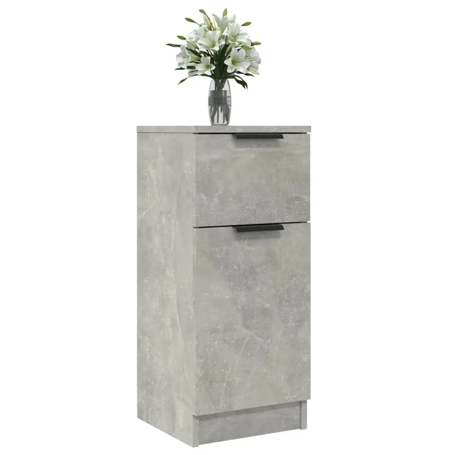 Buffet Gris béton 30x30x70 cm Bois d'ingénierie - 7