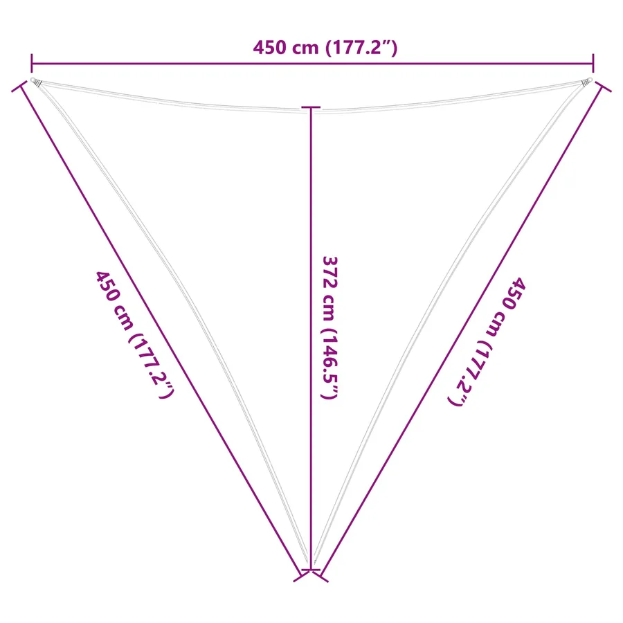 Voile d'ombre Bleu et Blanc 4,5 x 4,5 x 4,5 m - 8