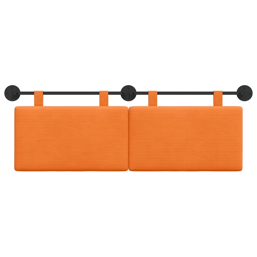 Tête de lit suspendue Orange Tissu en velours côtelé - 5