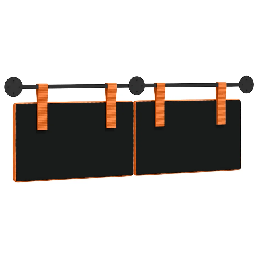 Tête de lit suspendue Orange Tissu en velours côtelé - 7