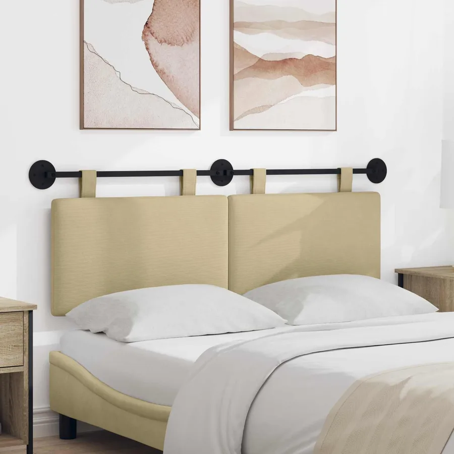 Tête de lit suspendue Tissu en velours côtelé