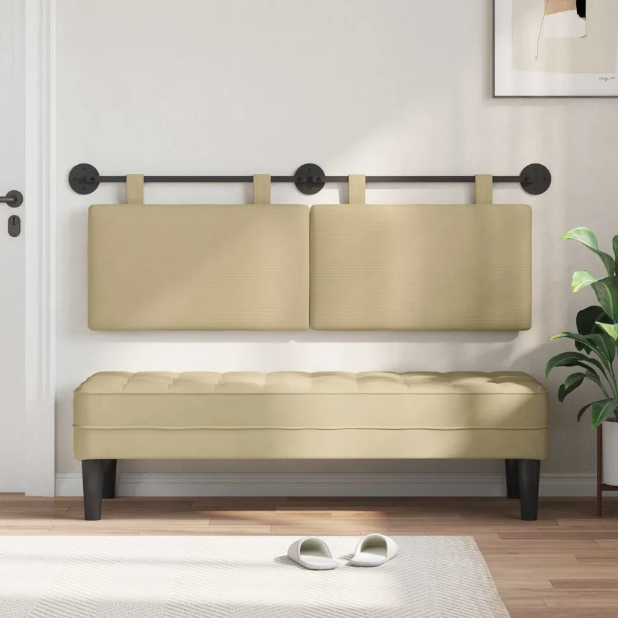 Tête de lit suspendue Tissu en velours côtelé - 3