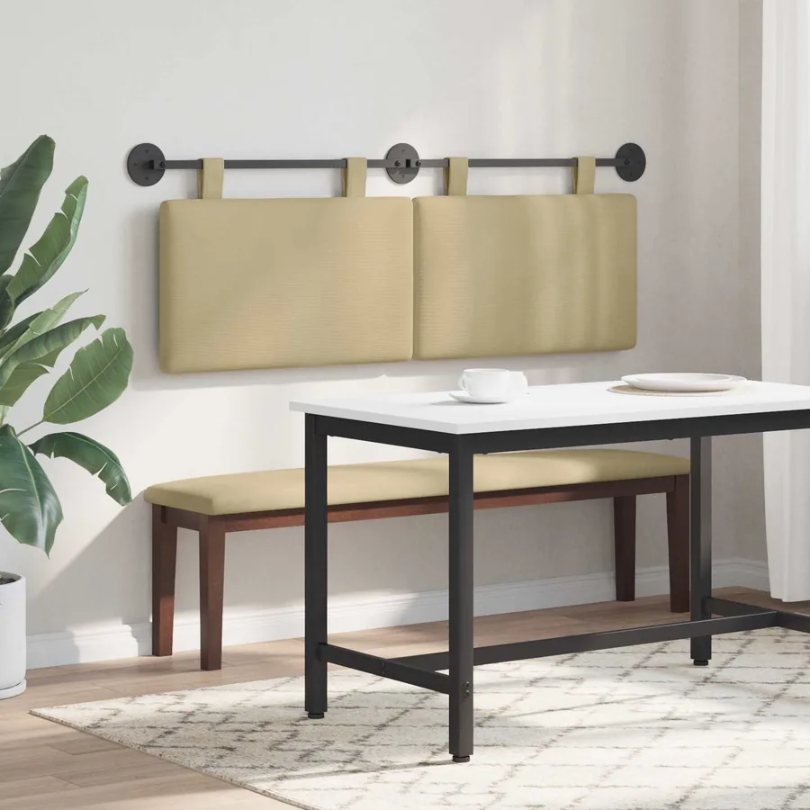 Tête de lit suspendue Tissu en velours côtelé - 4