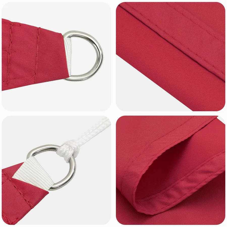 Voile d'ombre Rouge 6 x 2,5 m 100 % polyester Oxford - 4