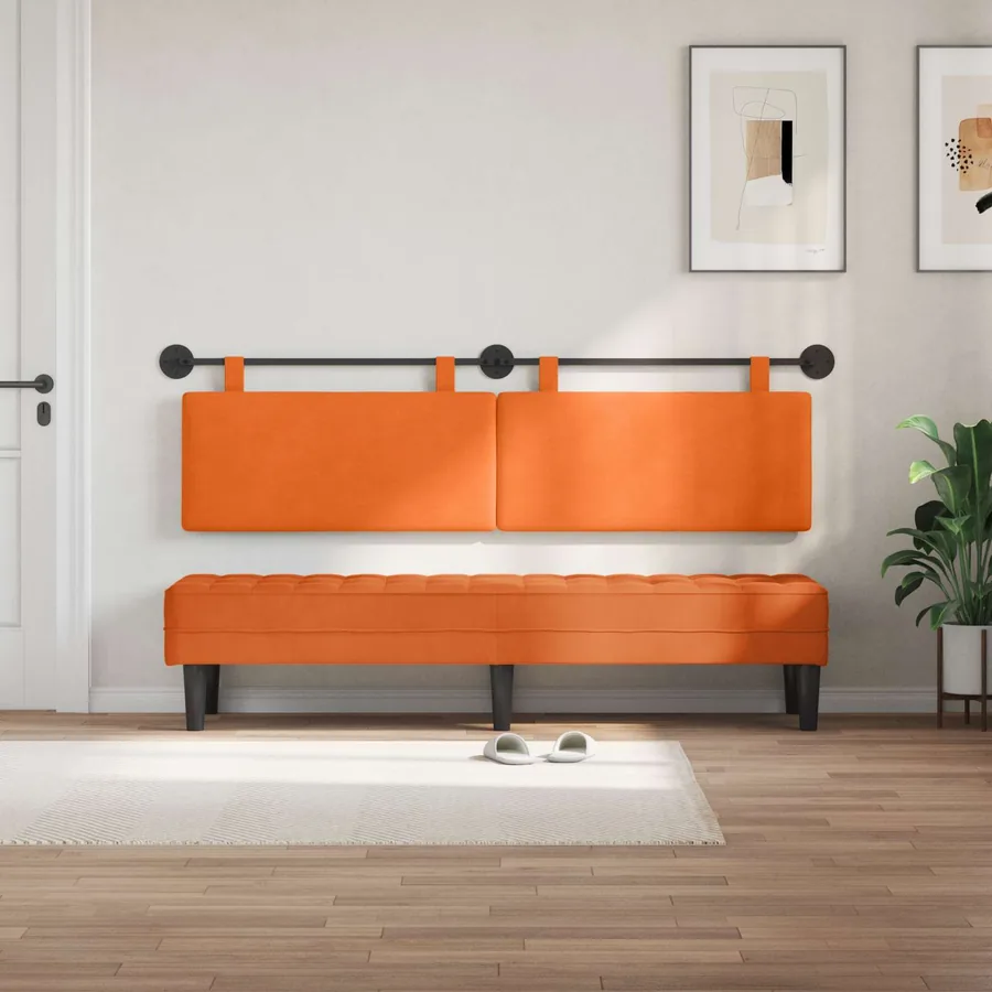 Tête de lit suspendue Tissu en velours côtelé - 3