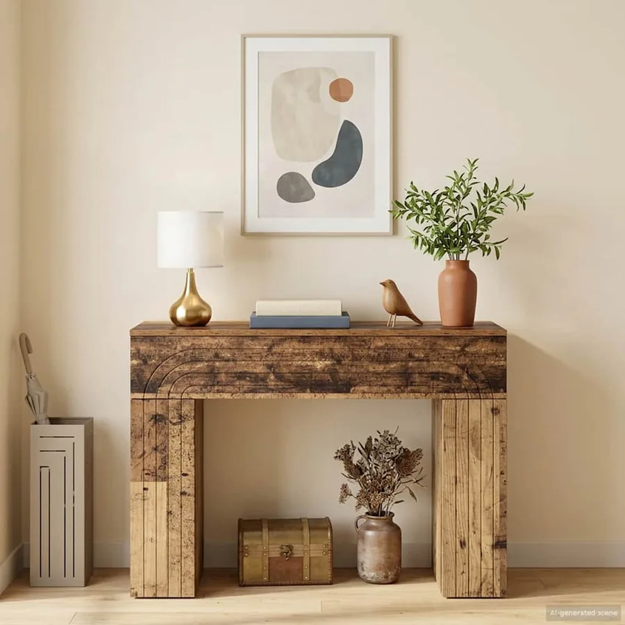 Table basse Bois ancien 102 x 35 x 75 cm Bois d'ingénierie