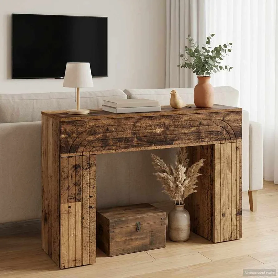 Table basse Bois ancien 102 x 35 x 75 cm Bois d'ingénierie - 4