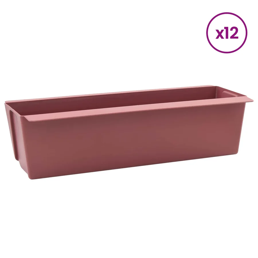 Caisses à fleurs pour palettes Euro 12 pcs Marron - 3