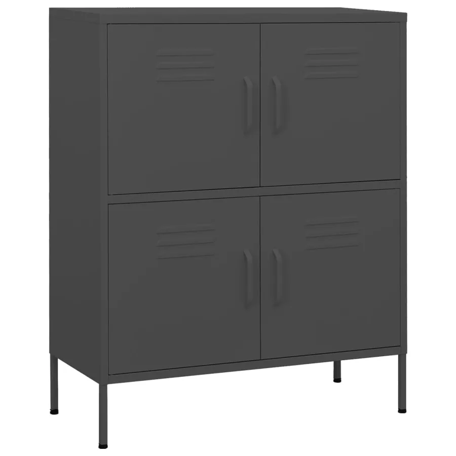Armoire de rangement Anthracite 80x35x101,5 cm Acier - 2