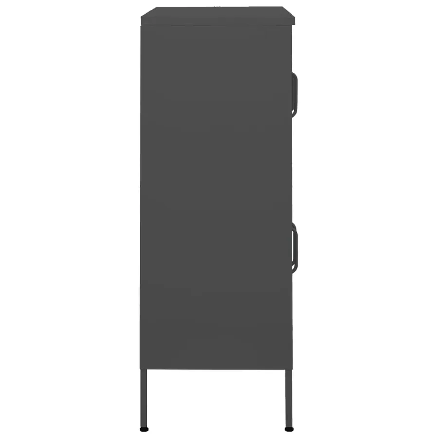 Armoire de rangement Anthracite 80x35x101,5 cm Acier - 4