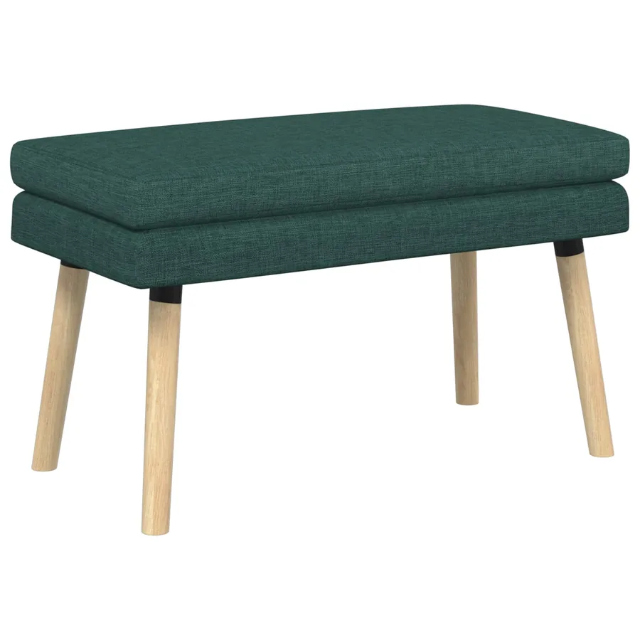 Banc à double couche Vert foncé 80 x 40 x 47 cm Tissu - 2