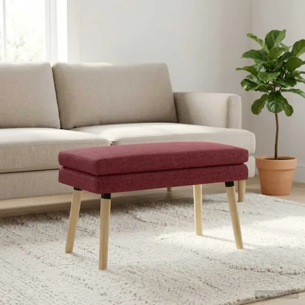 Banc à double couche Bordeaux 80 x 40 x 47 cm Tissu