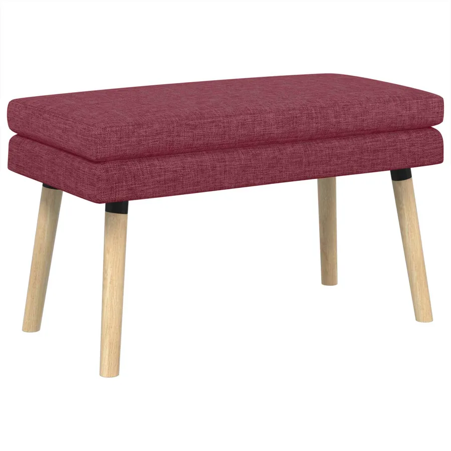 Banc à double couche Bordeaux 80 x 40 x 47 cm Tissu - 2