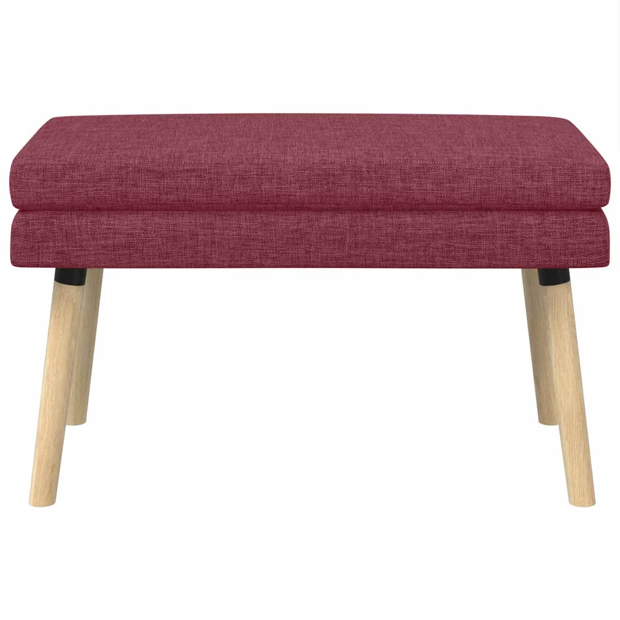 Banc à double couche Bordeaux 80 x 40 x 47 cm Tissu - 5