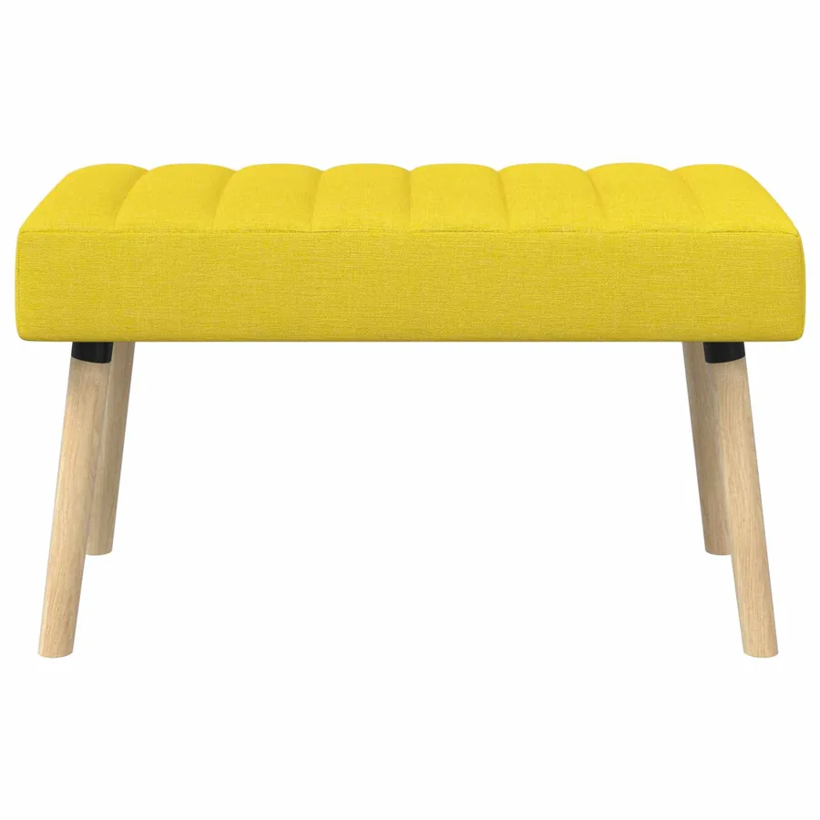 Banc capitonné canal Jaune clair 80 x 40 x 46 cm Tissu - 5