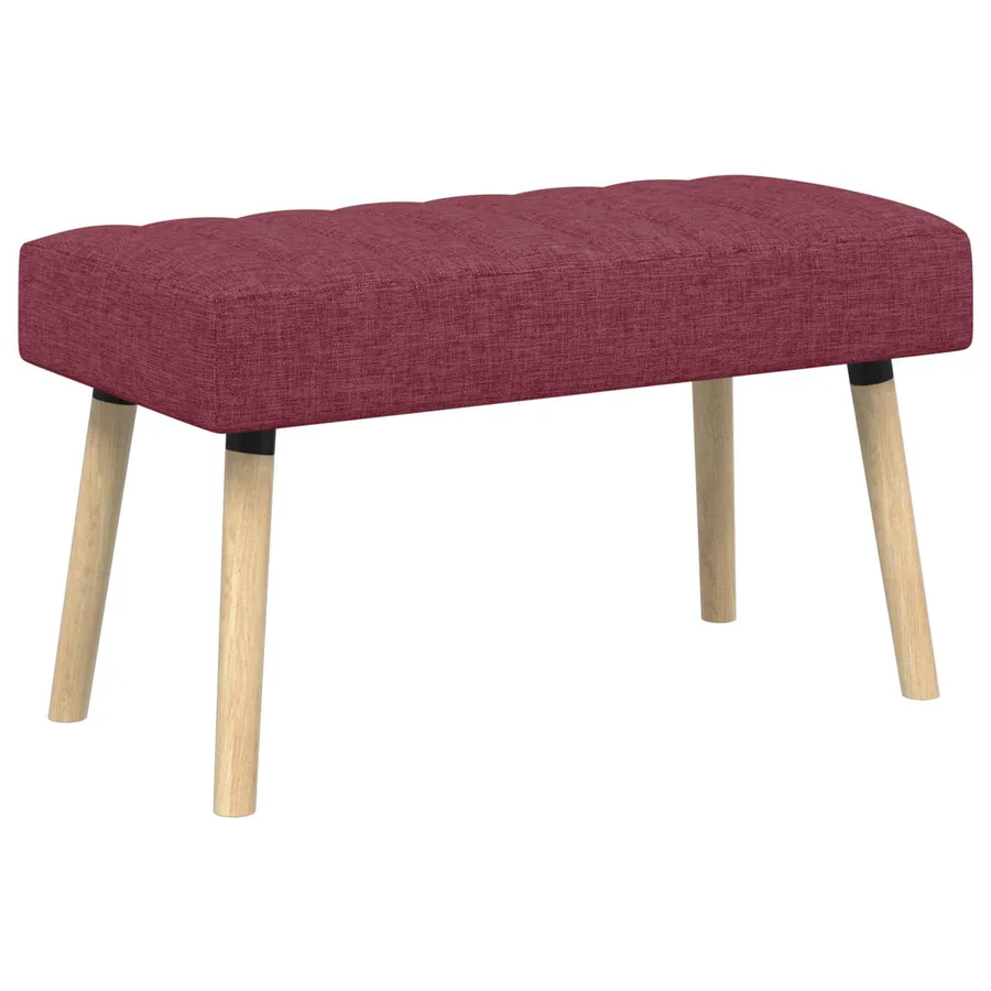 Banc capitonné canal Bordeaux 80 x 40 x 46 cm Tissu - 2
