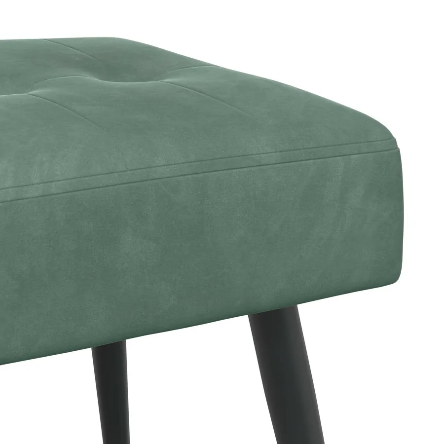 Banc avec capitonnage bouton Vert Mer 60 x 40 x 45 cm Velours - 6