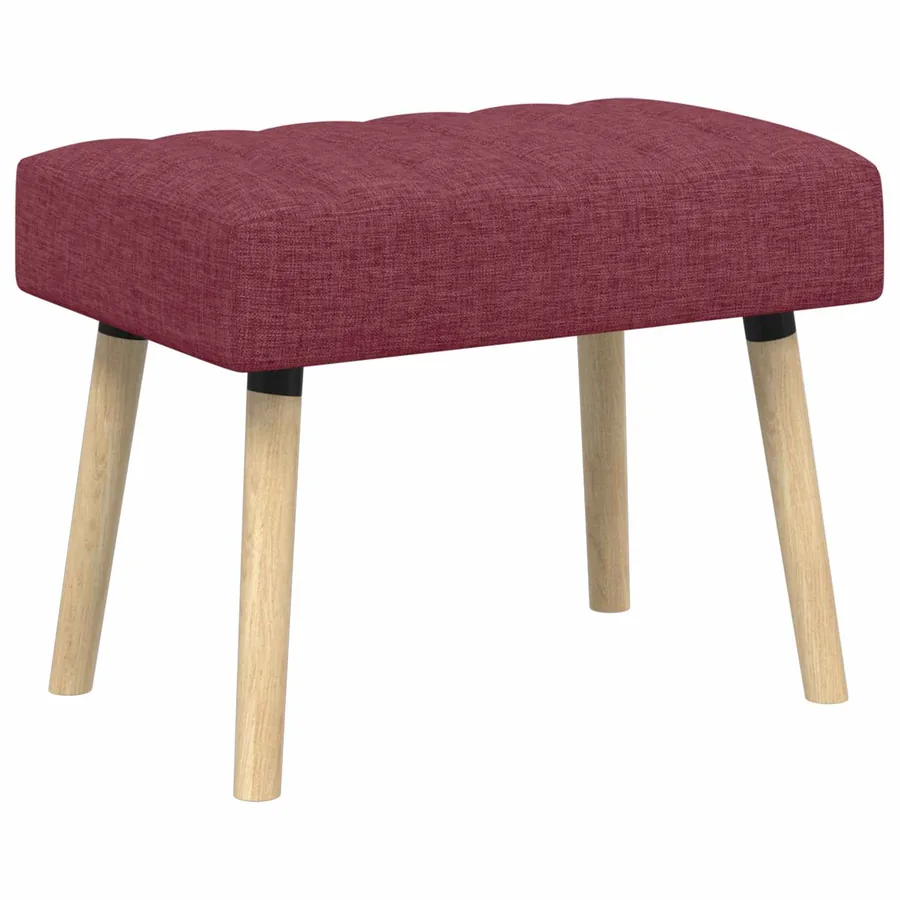 Banc capitonné canal Bordeaux 60 x 40 x 45 cm Tissu - 2