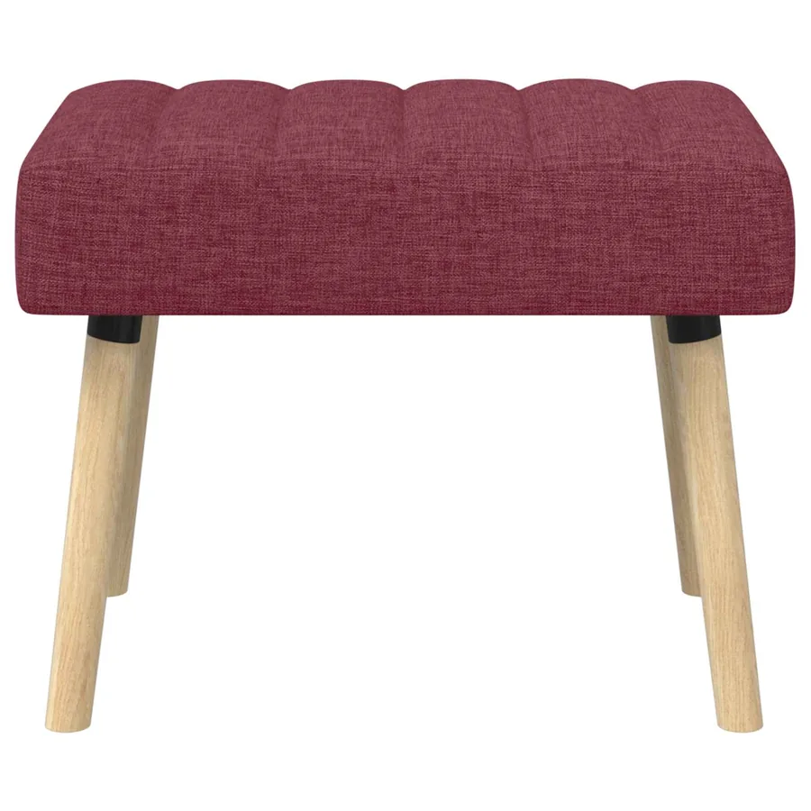 Banc capitonné canal Bordeaux 60 x 40 x 45 cm Tissu - 5