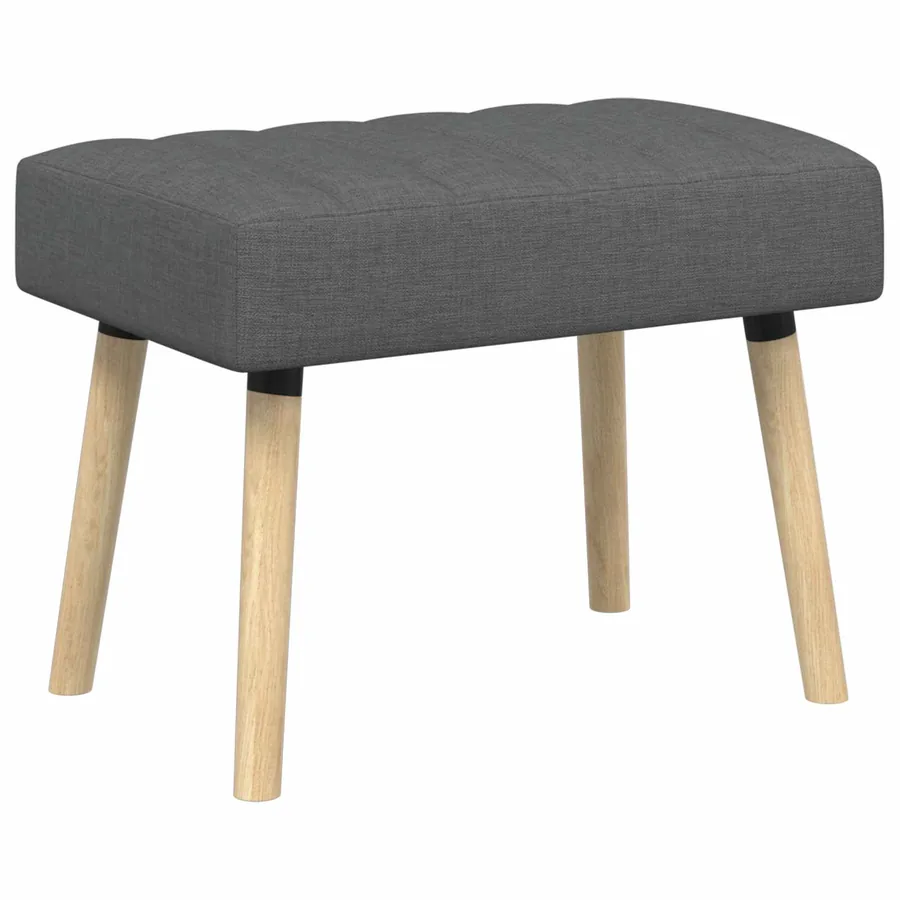Banc capitonné canal Gris foncé 60 x 40 x 45 cm Tissu - 2