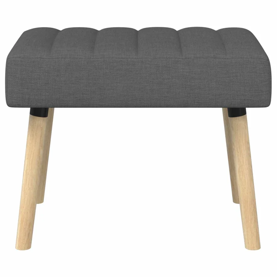 Banc capitonné canal Gris foncé 60 x 40 x 45 cm Tissu - 6