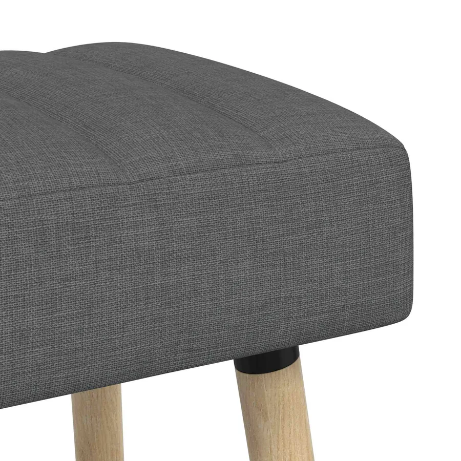 Banc capitonné canal Gris foncé 60 x 40 x 45 cm Tissu - 7