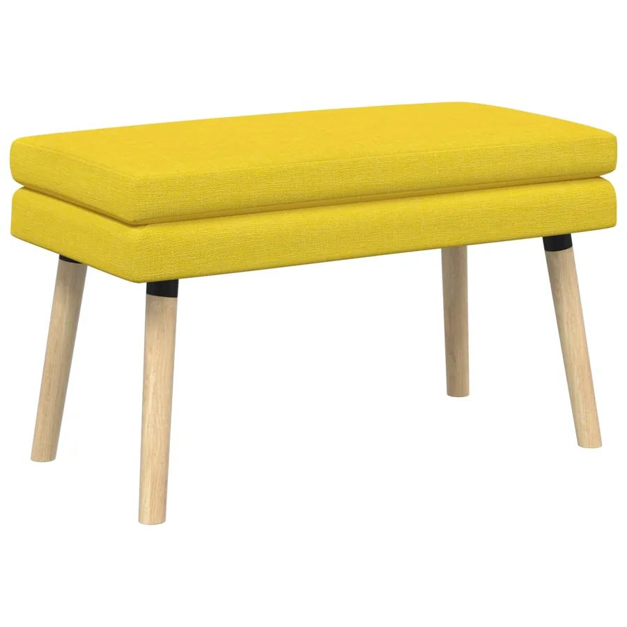 Banc à double couche Jaune clair 80 x 40 x 47 cm Tissu - 2