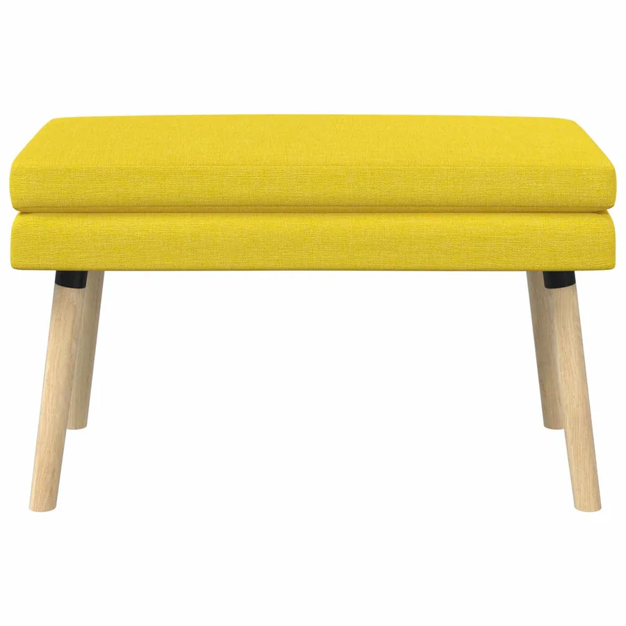 Banc à double couche Jaune clair 80 x 40 x 47 cm Tissu - 5