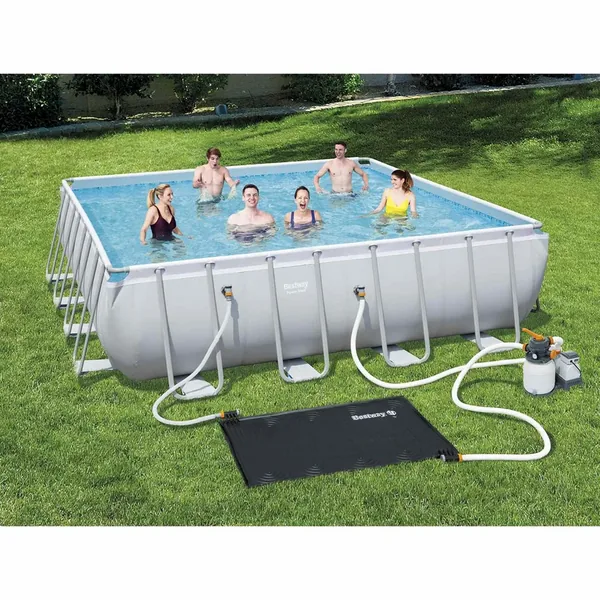 Bestway Tapis de chauffage solaire pour piscine Noir 110 x 171 cm PVC