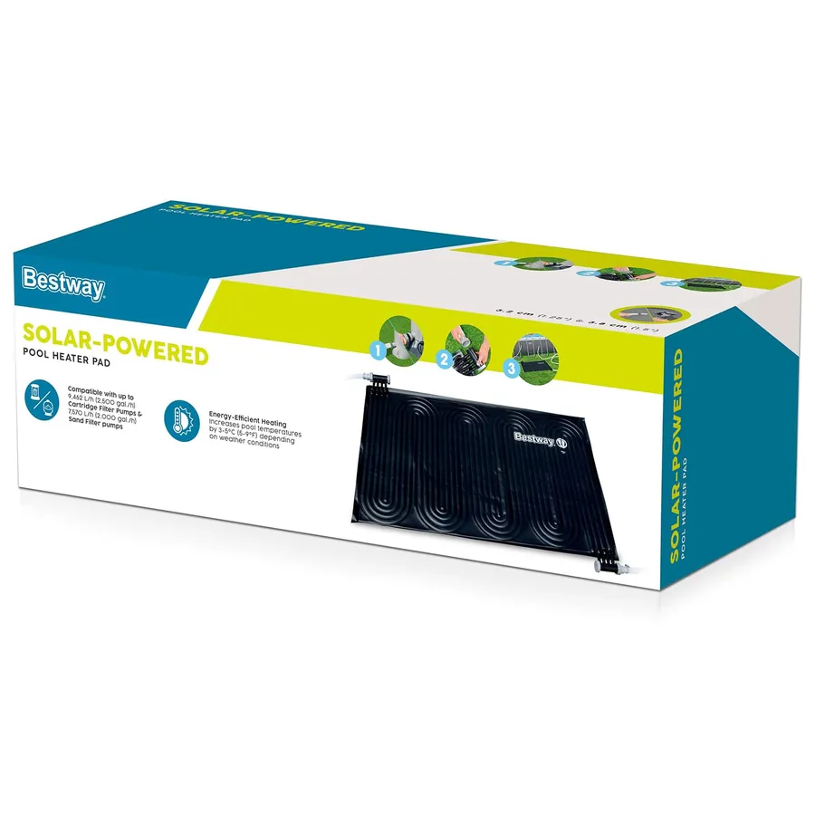 Bestway Tapis de chauffage solaire pour piscine Noir 110 x 171 cm PVC - 4
