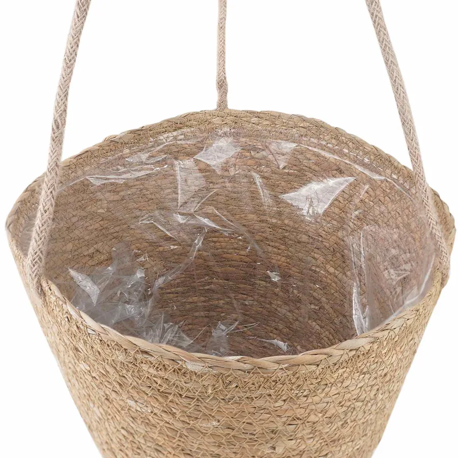 Paniers à plantes en herbe de mer 3 pcs Naturel Ø26 x 19 cm - 5