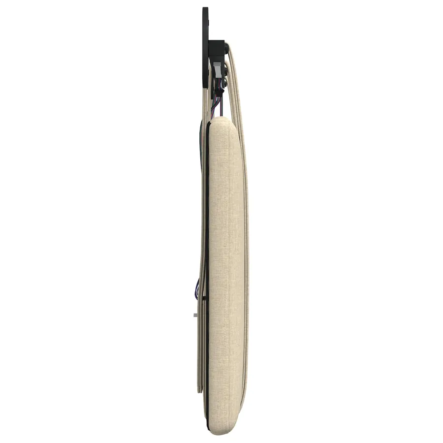 Tête de lit suspendue Avec lumière LED Crème Tissu - 7
