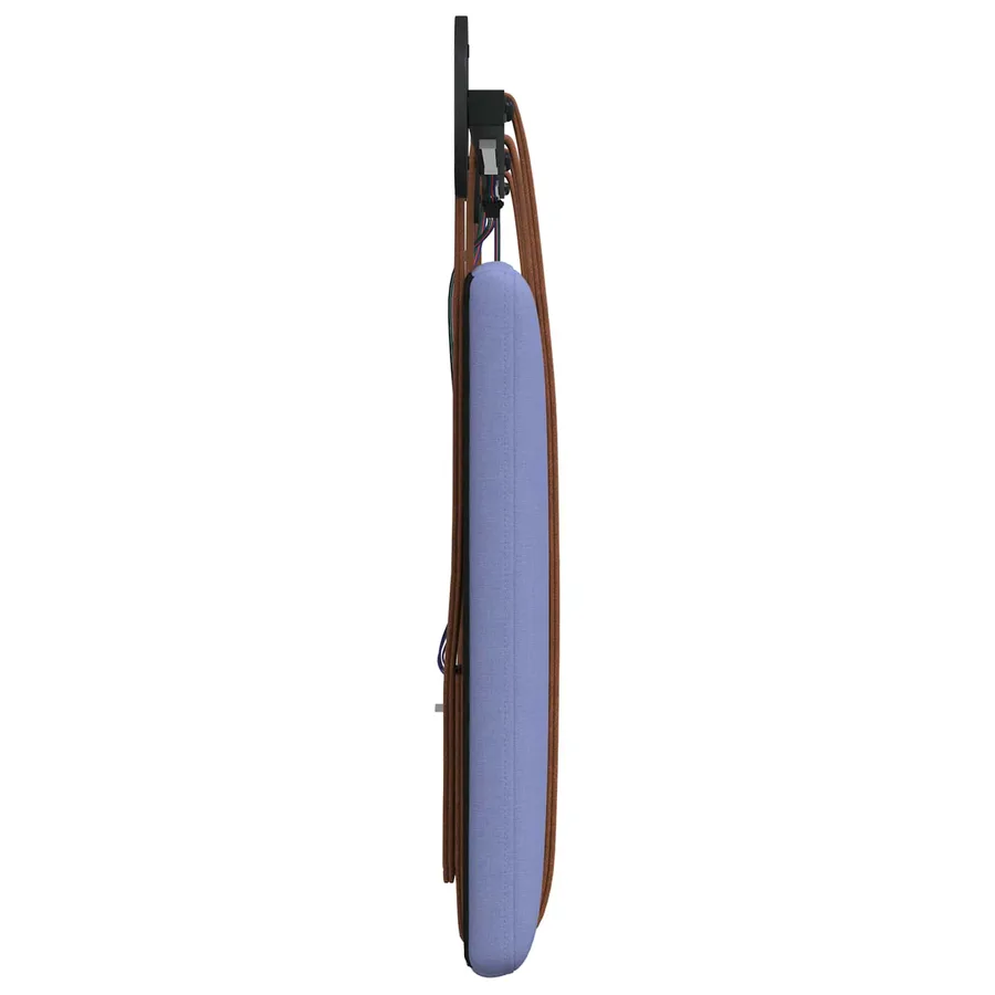 Tête de lit suspendue Avec lumière LED Bleu denim PU antique - 7