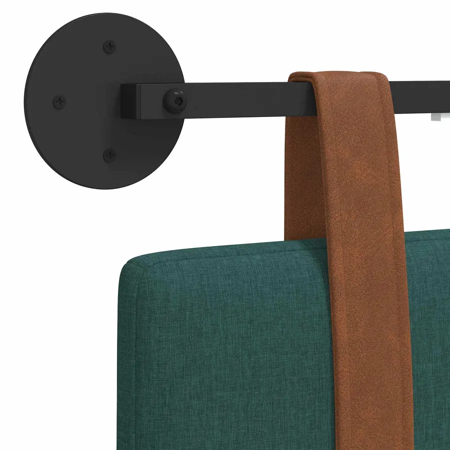 Tête de lit suspendue Avec lumière LED Vert foncé PU antique - 8