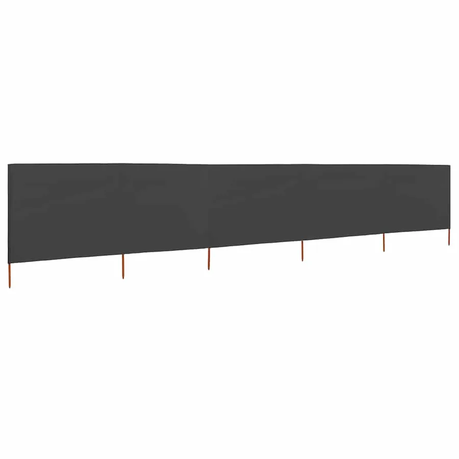 Paravent 5 panneaux Tissu 600 x 120 cm Anthracite - 2