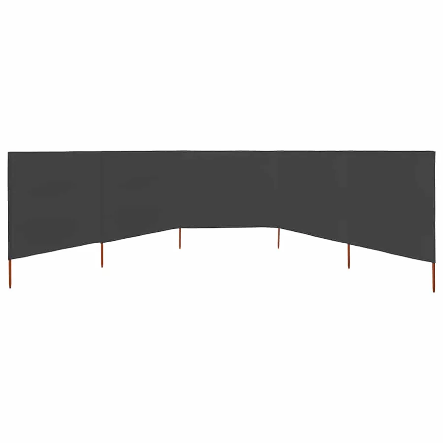 Paravent 5 panneaux Tissu 600 x 120 cm Anthracite - 3