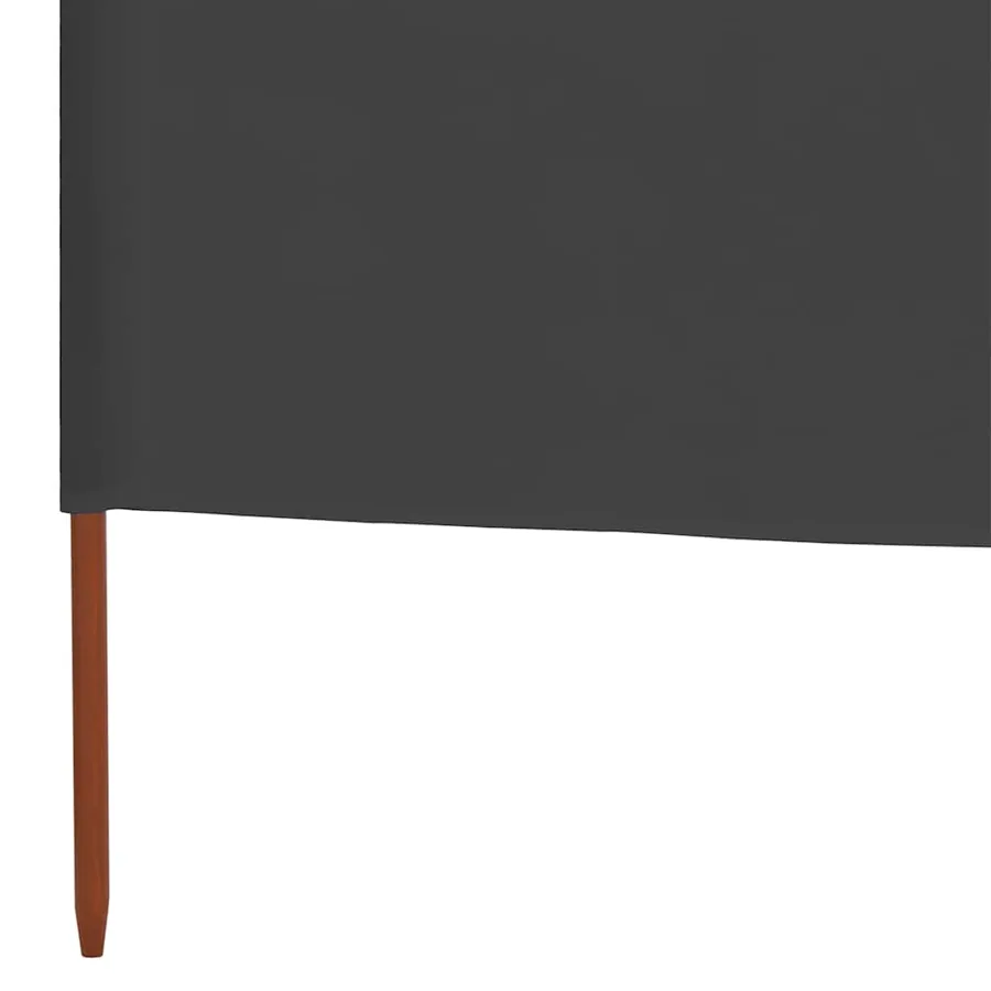Paravent 5 panneaux Tissu 600 x 120 cm Anthracite - 5