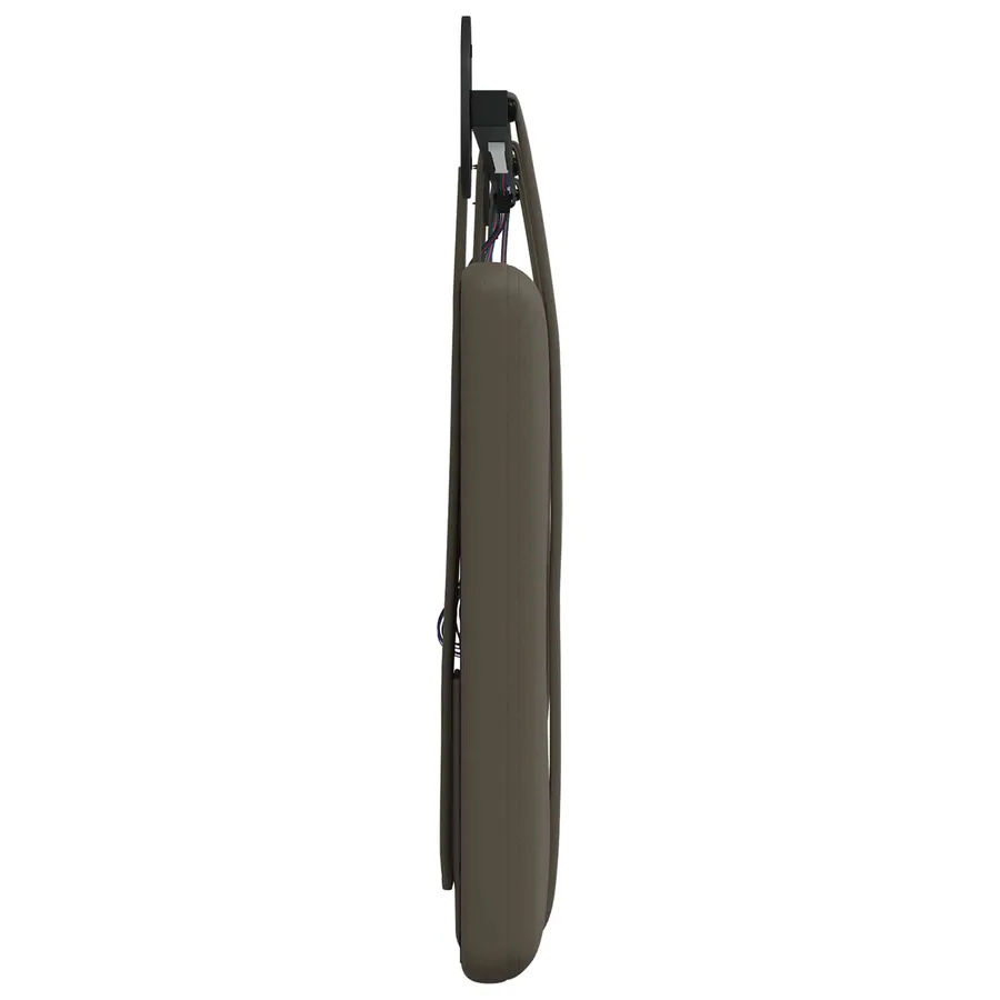 Tête de lit suspendue Avec lumière LED Gris Simili cuir - 7