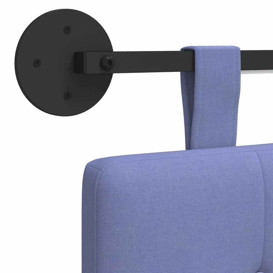 Tête de lit suspendue Avec lumière LED Bleu denim Tissu - 10