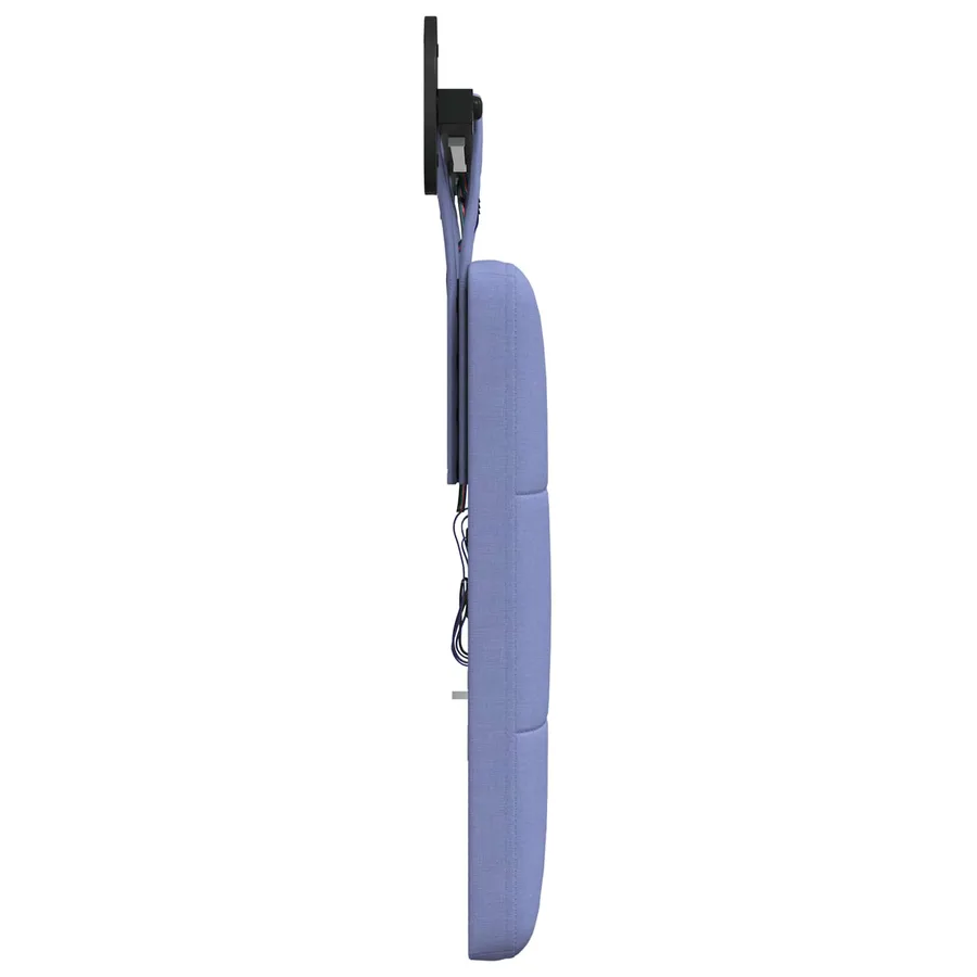 Tête de lit suspendue Avec lumière LED Bleu denim Tissu - 7