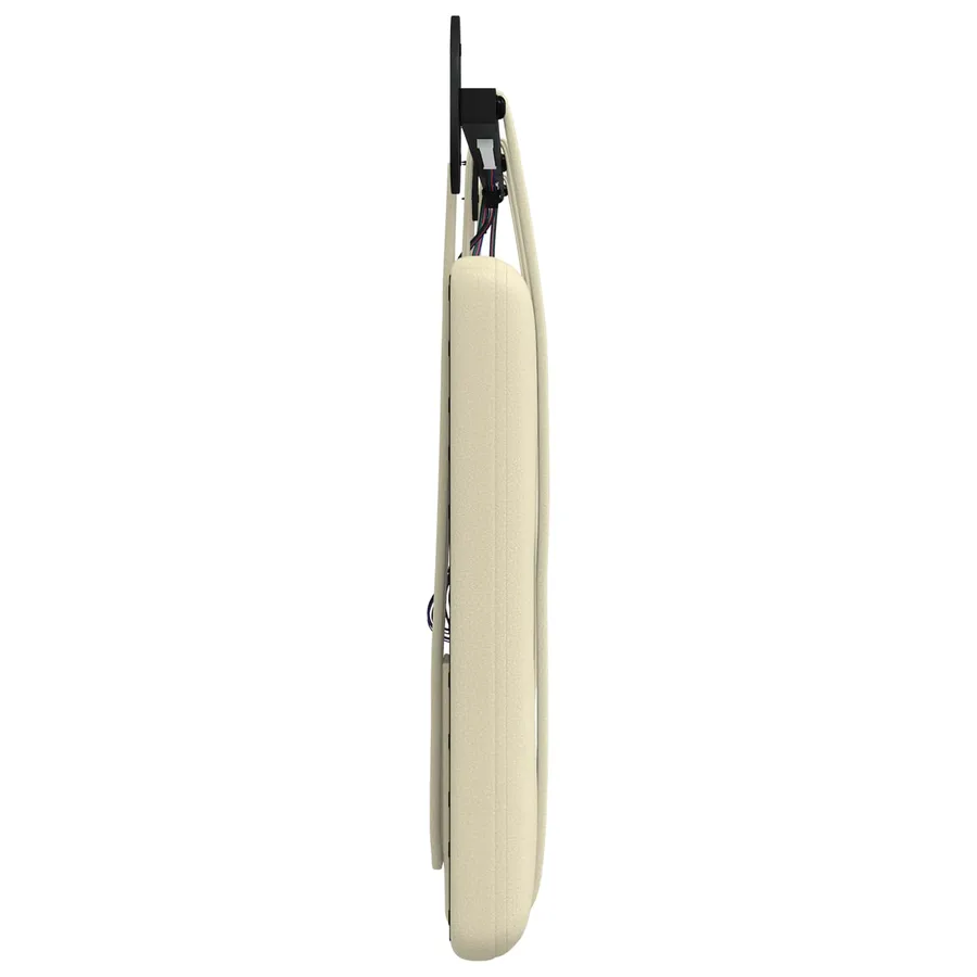 Tête de lit suspendue Avec lumière LED Crème Simili cuir - 7