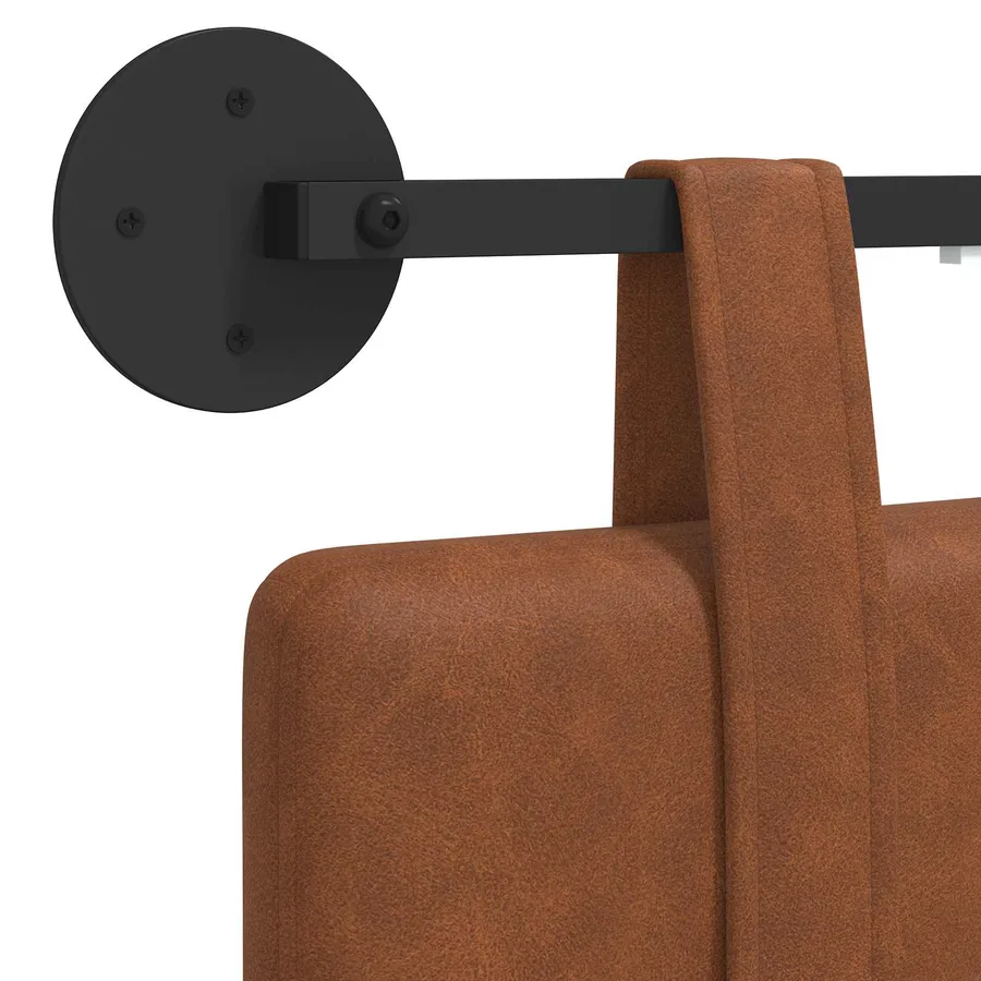 Tête de lit suspendue Avec lumière LED Marron PU antique - 8