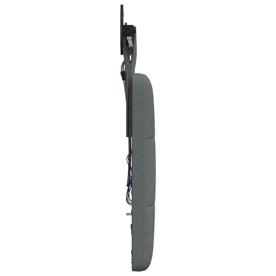Tête de lit suspendue Avec lumière LED Gris foncé Tissu - 7