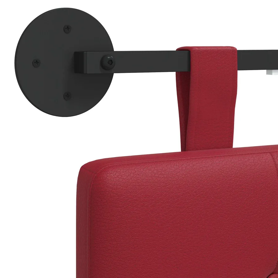 Tête de lit suspendue Avec lumière LED Bordeaux Simili cuir - 10