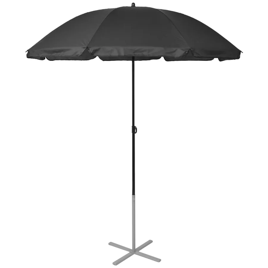 Chaises longues et parasol Aluminium Noir - 3