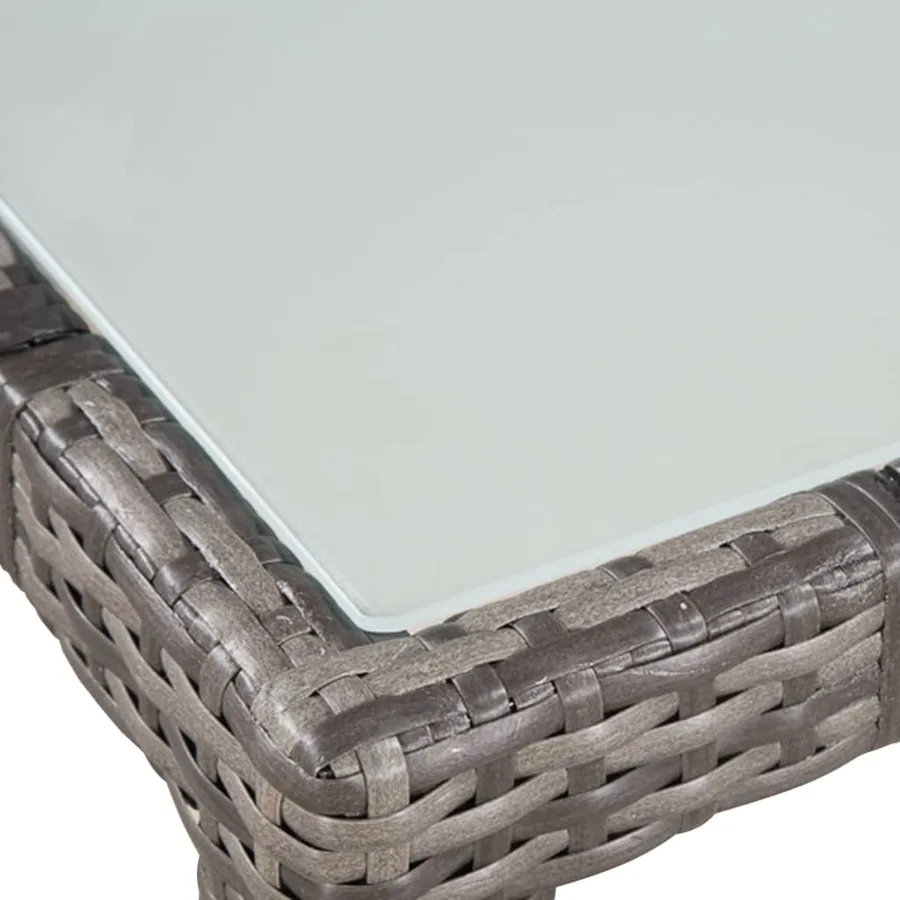 Ensemble à manger d'extérieur 9pcs coussins Résine tressée Gris - 3