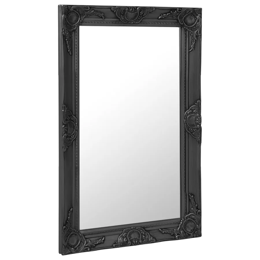 Miroir mural style baroque 50x80 cm noir - 2