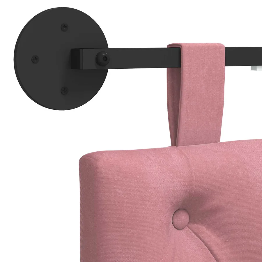 Tête de lit suspendue Avec lumière LED Rose Velours - 8