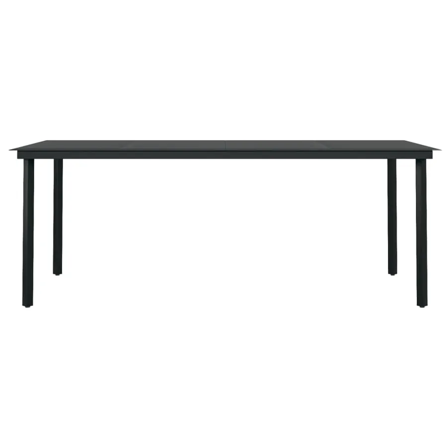 Ensemble à manger de jardin avec coussins 9 pcs noir - 8