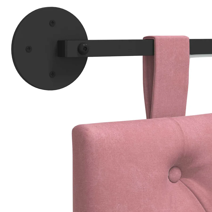 Tête de lit suspendue Avec lumière LED Rose Velours - 8